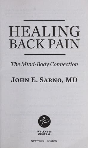 Book Highlights: Healing Back Pain by John Sarno